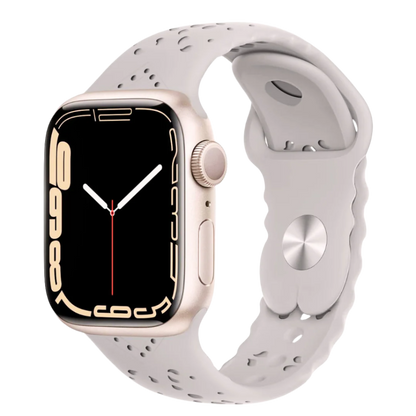 Silikonski pašček "Ultra Sport" za Apple Watch 38/40/41mm – Mlosy – Bež / Silikon