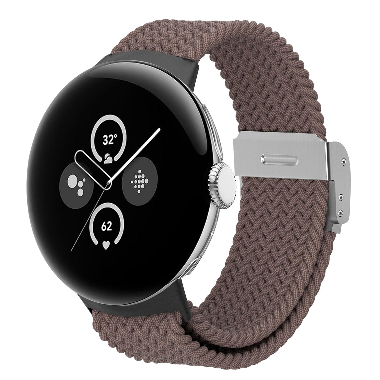 Osianga elastični najlonski pašček za Google Pixel Watch / Pixel Watch 2 – smokey purple