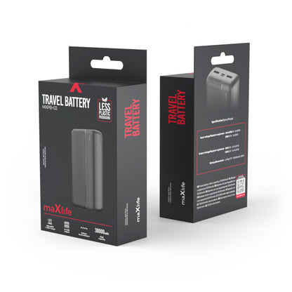 Maxlife MXPB-02 Power Bank 30000 mAh – črna