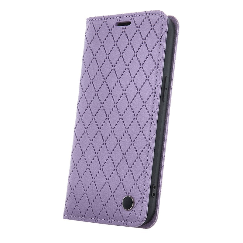 Preklopna torbica za Honor 600 Lite, Caro s utorima za kartice – ljubičasta