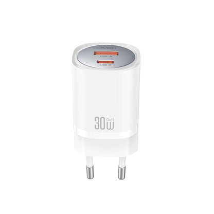 Komplet polnilec "XO CE21" 1x USB-C 1x USB A + kabel USB C v USB C, 30w