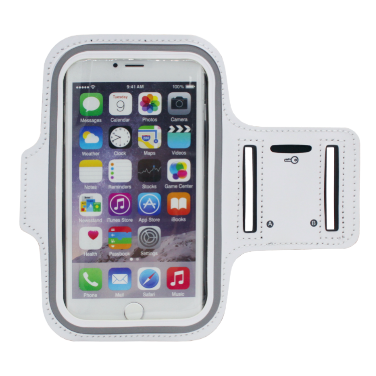 Športna torbica za na roko Armband 4.5''-7'', bela – Infostyle – Bela