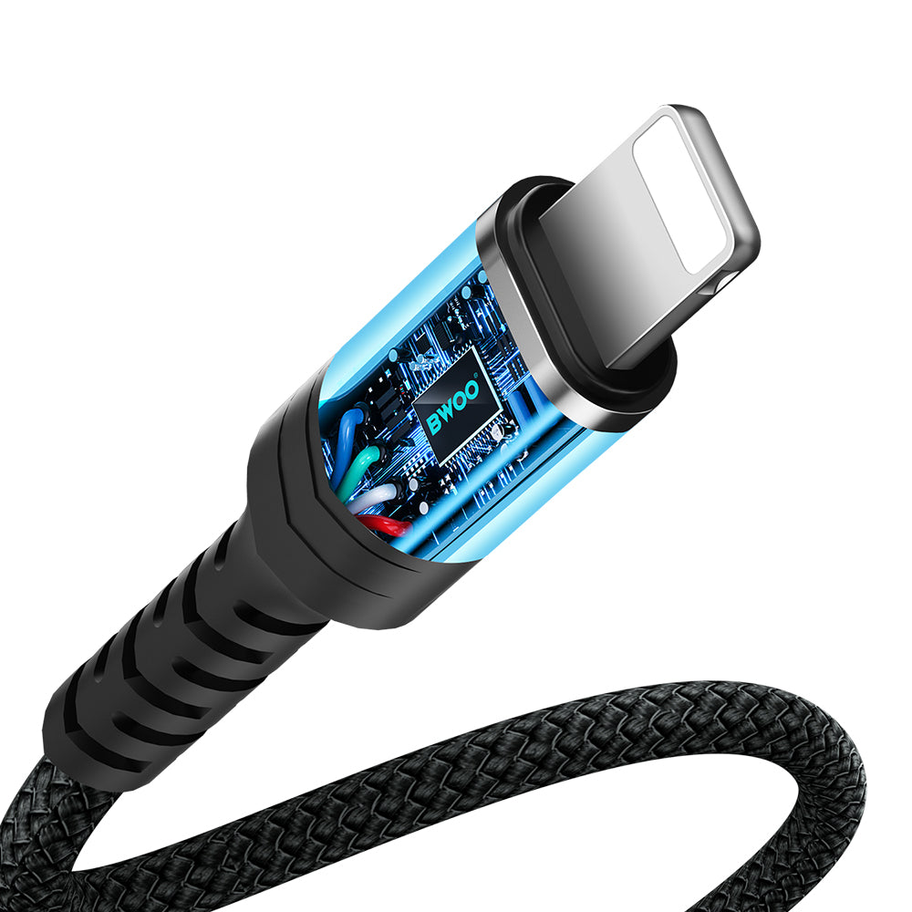 BWOO BZ48 Lightning na AUX 3,5 mm adapter črn | Avdio kabel
