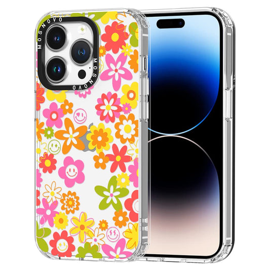 MOSNOVO-ovitek-za-iPhone-14-Pro-70s-Bold-Flower:MOSNOVO ovitek za iPhone 14 Pro – 70s Bold Flower