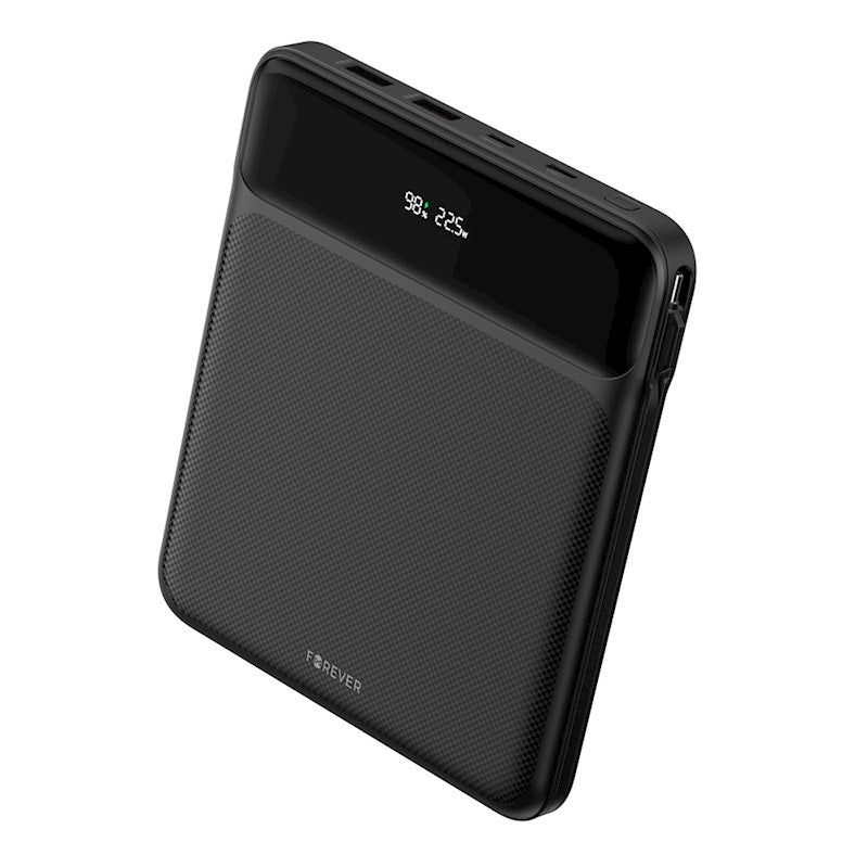 Forever TB-200 – prijenosna baterija 20000 mAh, 100W, brzo punjenje, crna