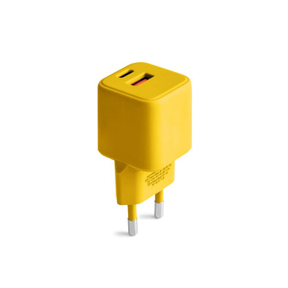 COLORUM zidni punjač USB-A + USB-C PD 30 W CLS30-AC-05 – žuti