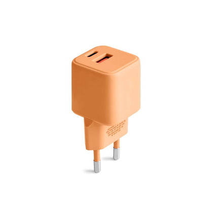 USB-A + USB-C punjač Colorum CLS30-AC-14, 30 W – Peach Fuzz