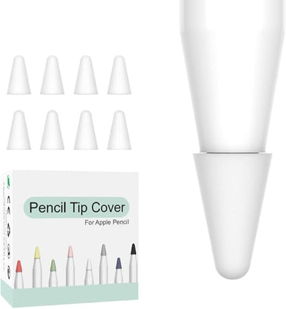 Silikonski vrhovi za Apple Pencil – 8 kom, zaštita vrha, visoka osjetljivost, bijeli