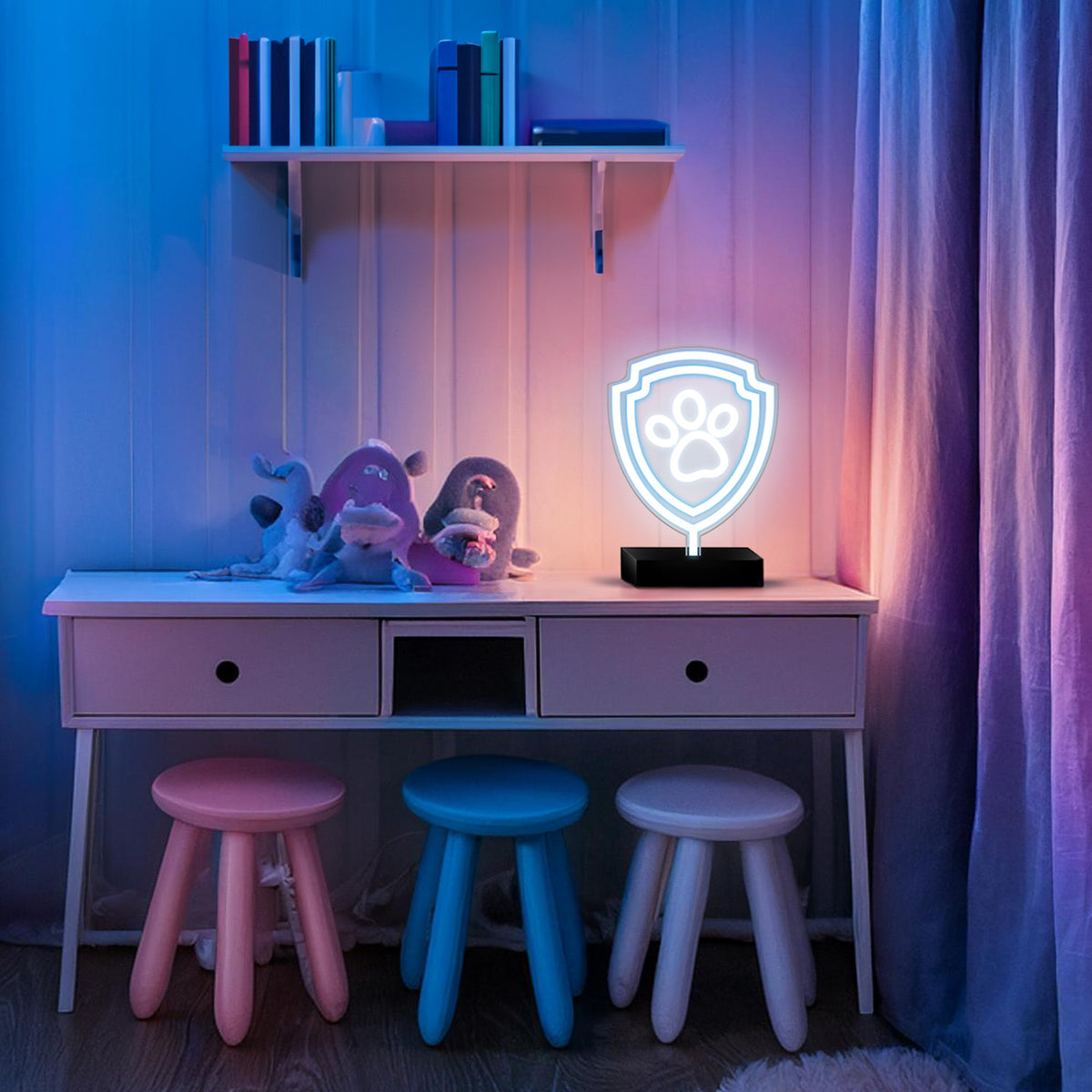Neonska LED lučka Paw Patrol na stojalu – Paw OW-120246