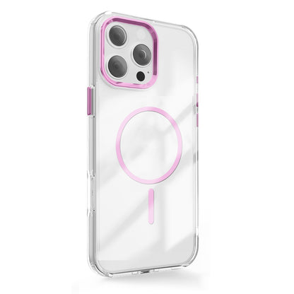 Prozoren MagSafe ovitek za iPhone 17 6,3" - roza