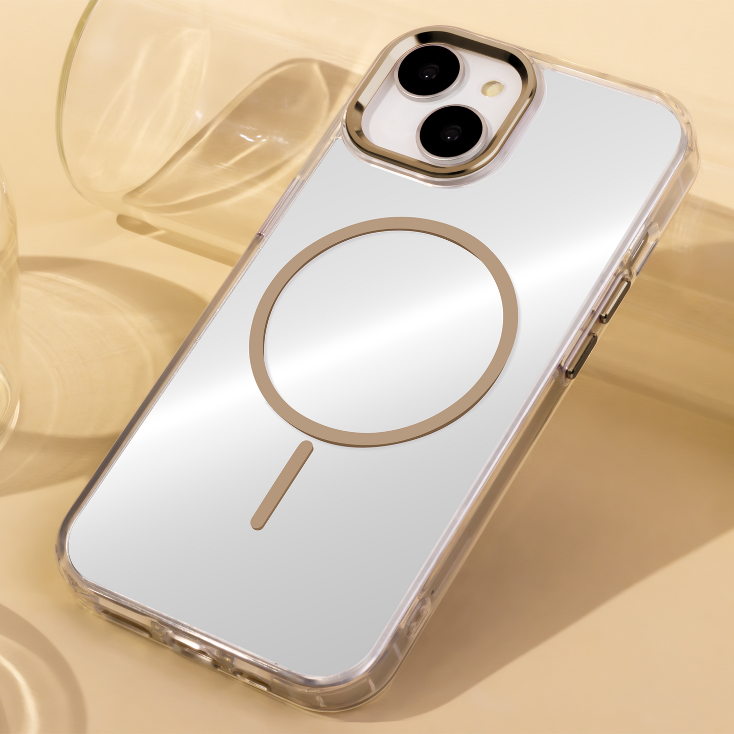 Prozoren MagSafe ovitek za iPhone 17 Pro 6,3" - zlata