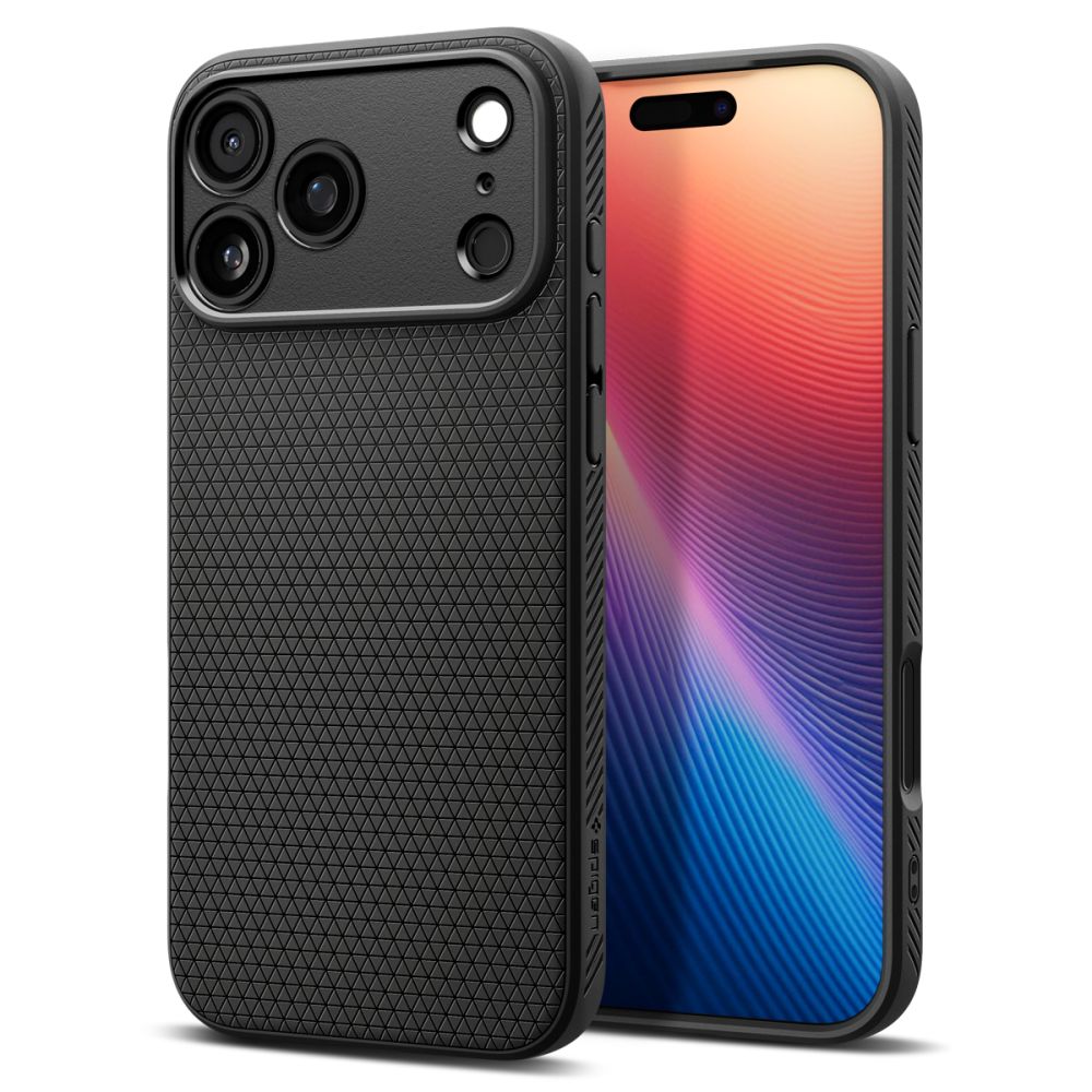 Spigen Liquid Air maskica za iPhone 17 Pro - mat crni TPU