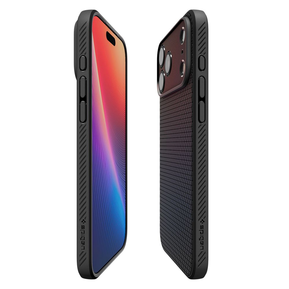 Spigen Liquid Air maskica za iPhone 17 Pro - mat crni TPU