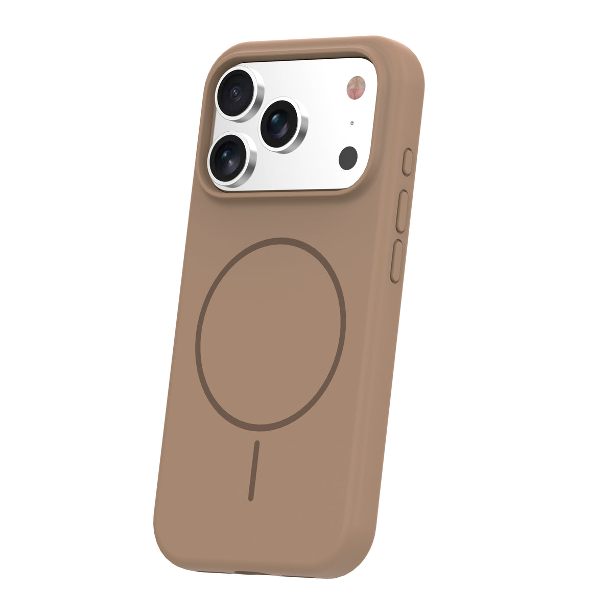 Ovitek za iPhone 17 Pro Max / 18 Pro Max, silikonski MagSafe – rjav