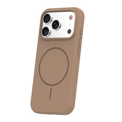 Ovitek za iPhone 17 Pro Max / 18 Pro Max, silikonski MagSafe – rjav