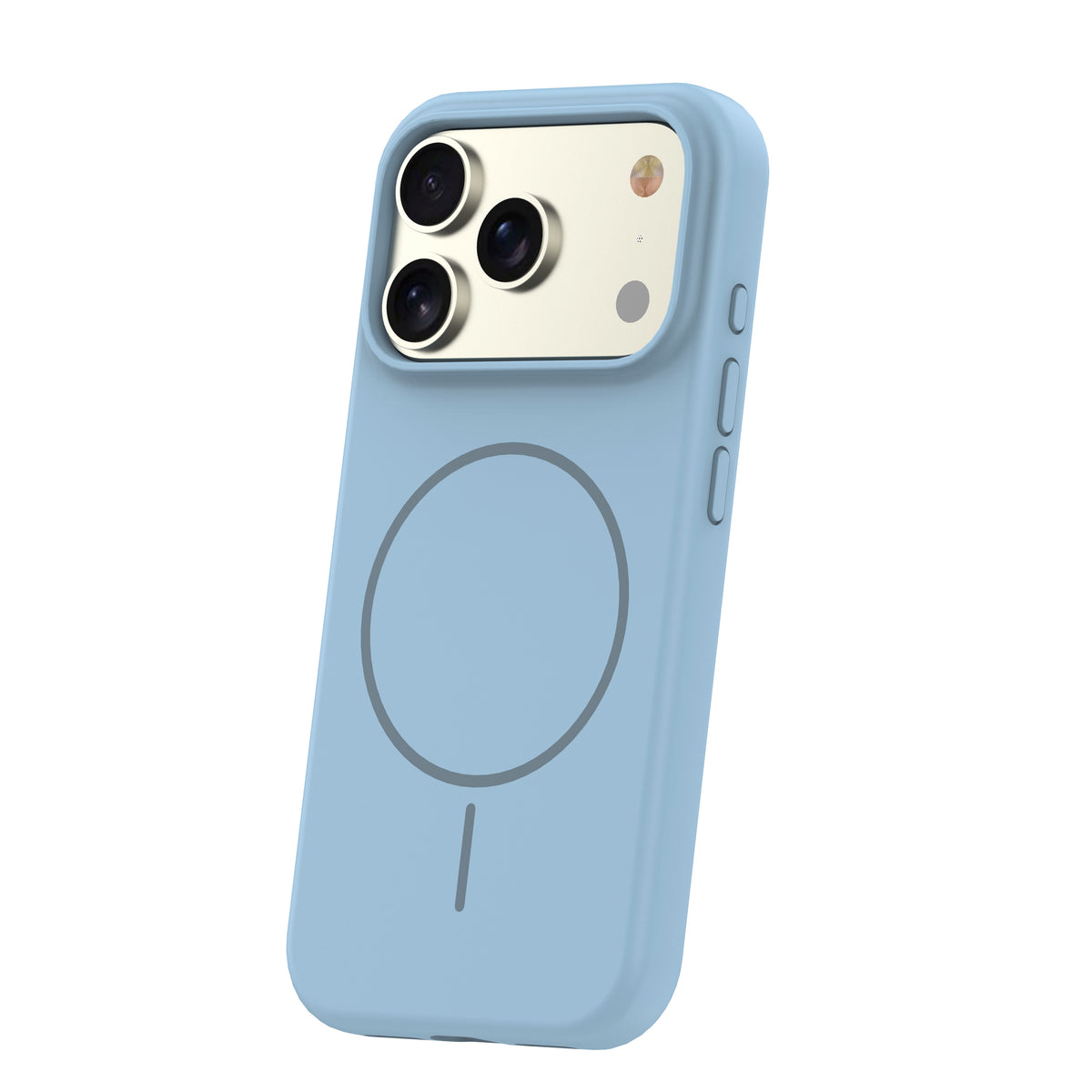 Maska za iPhone 17 Pro / 18 Pro, silikonska MagSafe – svijetlo plava