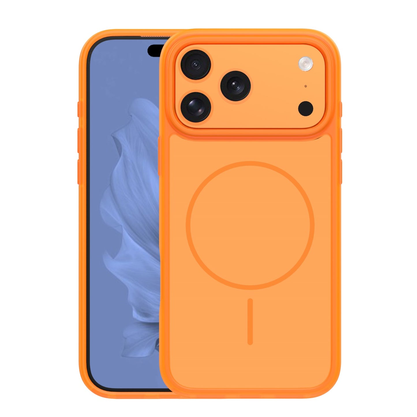 Maska za iPhone 17 Pro Max / 18 Pro Max, Frame Thin MagSafe – narančasta