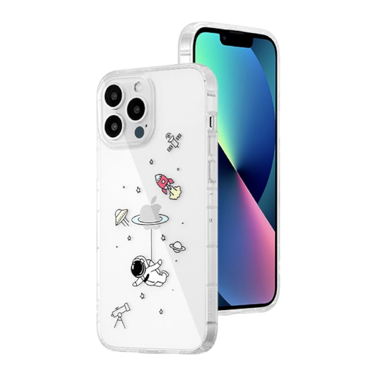 Ovitek "Flying Astronaut" za iPhone 13 Pro Max – Infostyle – Prozorna