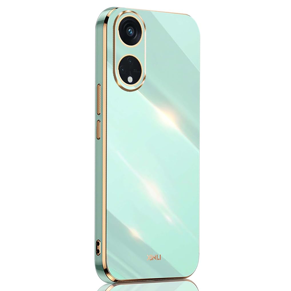SEAHAI ovitek za Oppo A98 5G - Galvaniziran Dizajn, Ultra Tanek TPU, Zelena
