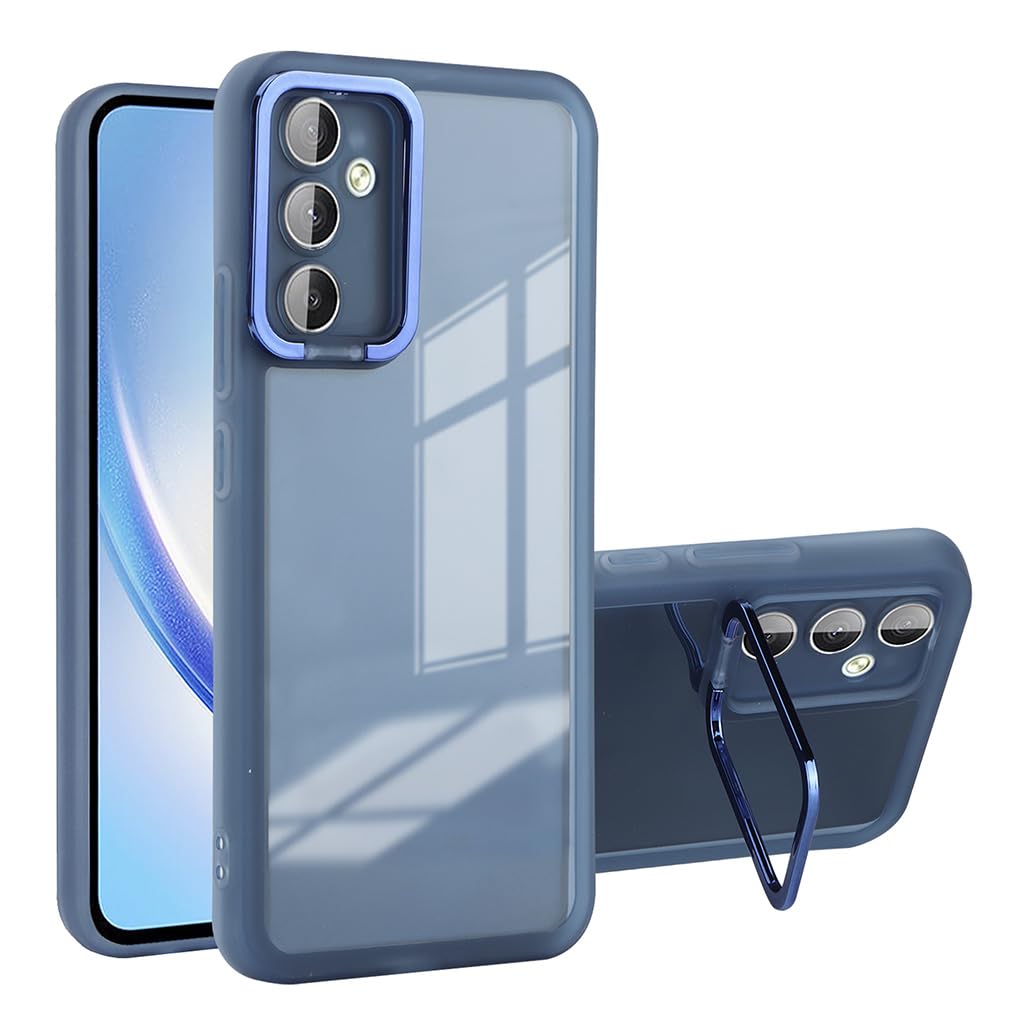 SEAHAI prosojen ovitek s stojalom za Samsung Galaxy A24 4G v modri barvi