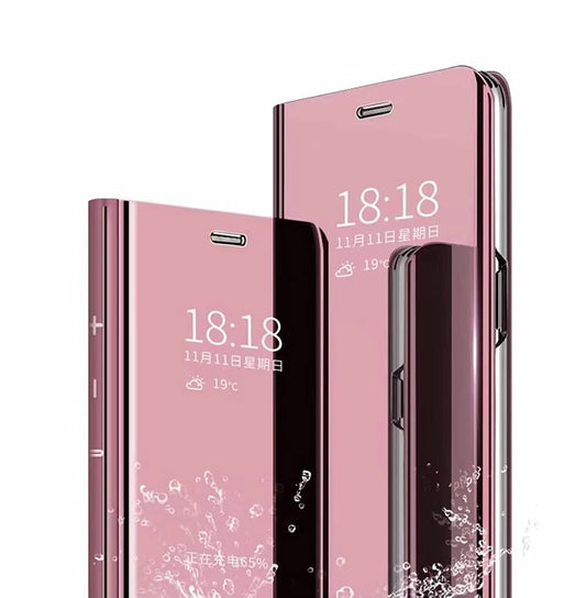Preklopna torbica Xiaomi Poco X5 Pro – zrcalna maska sa stalkom, roza
