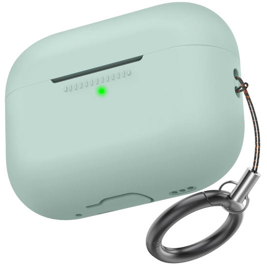 Silikonski ovitek s karabinom za slušalke "Skin" AirPods Pro 2 – Infostyle – Zelena