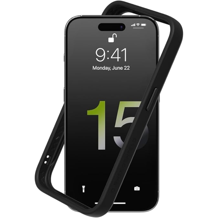 Ovitek za telefon "Rhinoshield CrashGuard" iPhone 15 Pro Max, črna – Črna