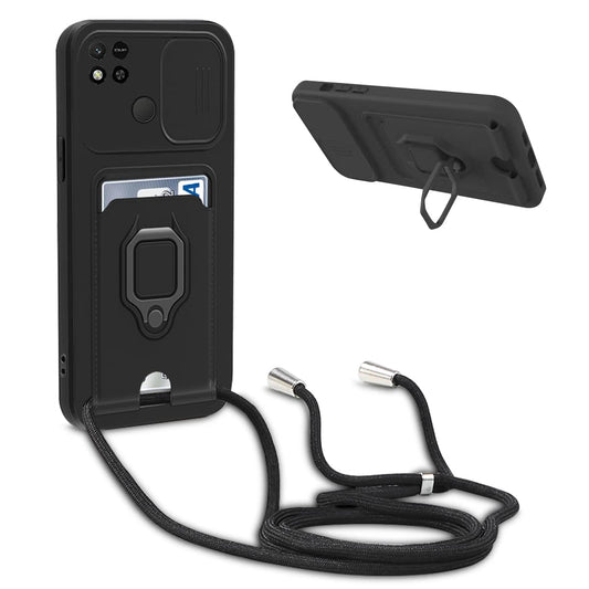 Ovitek-BigCousin-Xiaomi-Redmi-10A-9C-zascita-kamere-360-vrtljivo-stojalo-crna