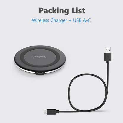 Yootech brezžični polnilec 10W – univerzalna brezžična polnilna ploščica – Infostyle