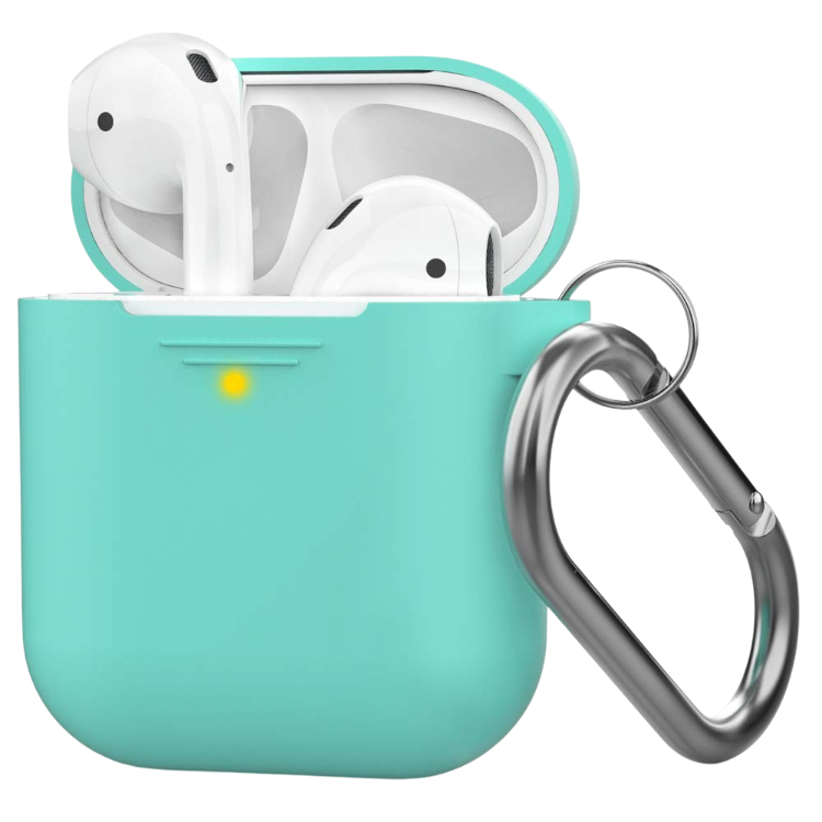 Silikonski ovitek za slušalke "Skin" s karabinom AirPods 1&2 – Infostyle