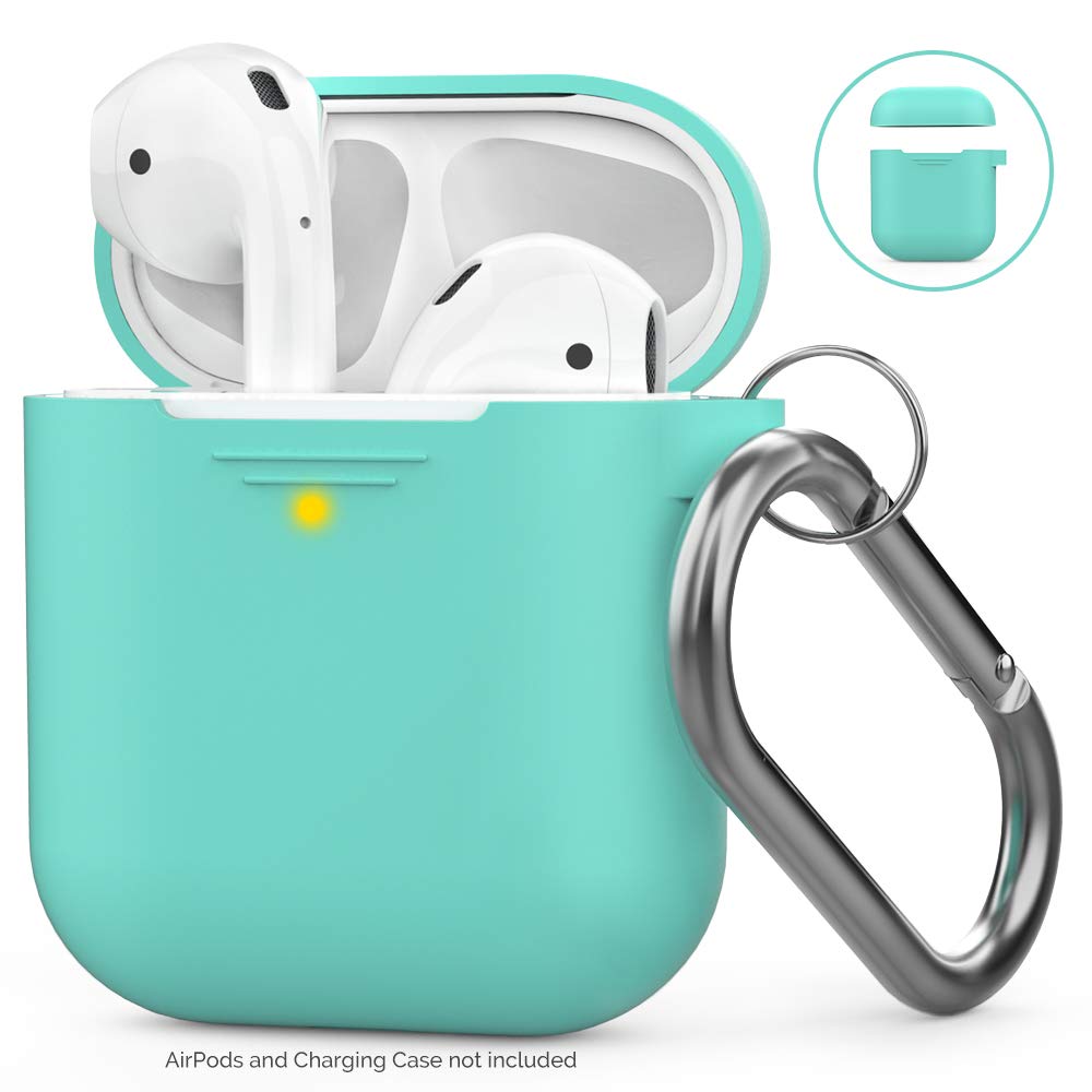 Silikonski ovitek za slušalke "Skin" s karabinom AirPods 1&2 – Infostyle