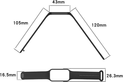 LOKEKE silikonski pašček za Xiaomi Band 8 Active / Redmi Band 2 -črna