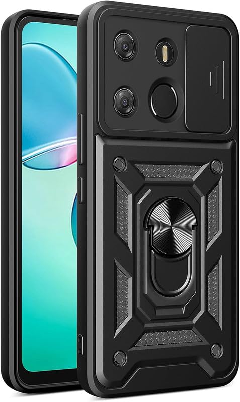Infostyle E-Lush Ring Camera Protect zaščitni ovitek za Xiaomi 11T / 11T Pro, črn z obročem