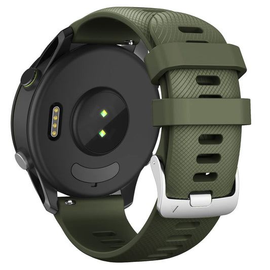 22 mm modni silikonski remen za pametne satove – Garmin, Samsung Galaxy Watch, Gear S3 – vojno zelena