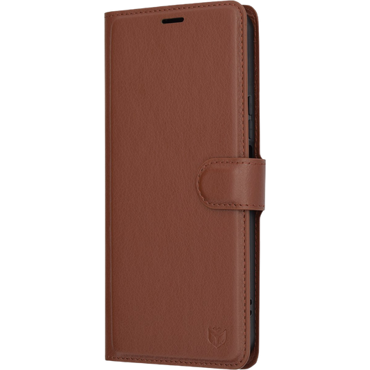 Preklopna torbica "Leather Folio" za Honor 90 Lite, rjava – Techsuit – Rjava / TPU silikon