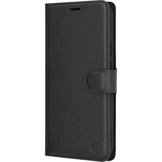 Preklopna torbica "Diary Book" za Honor 90 Lite 5G, črna – Techsuit – Črna / TPU silikon