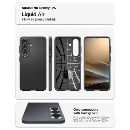 Maska Spigen Liquid Air za Samsung Galaxy S26 - mat crna