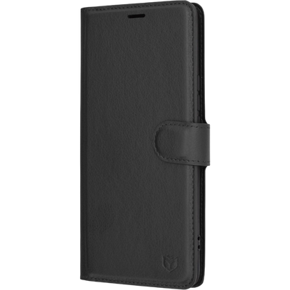 Preklopna torbica za telefon 'Leather Follo' Honor Magic6 Lite, črna – Techsuit