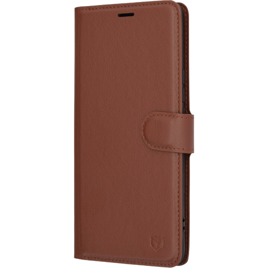 Preklopna torbica za telefon 'Leather Follo' Honor Magic6 Lite, rjava – Techsuit