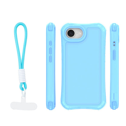 Ovitek Safepop s paščkom za iPhone 16e / 17e modra