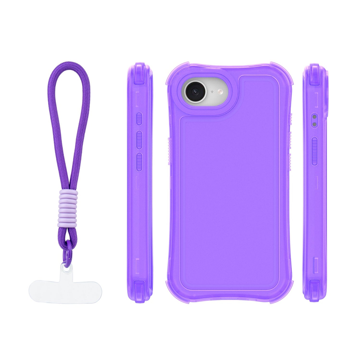 Ovitek Safepop s paščkom za iPhone 16e / 17e vijolična