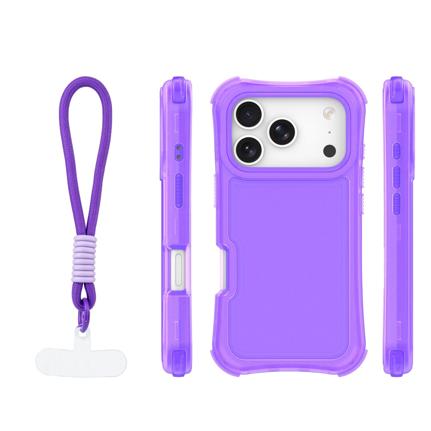Ovitek Safepop s paščkom za iPhone 17 Pro 6,3" vijolična