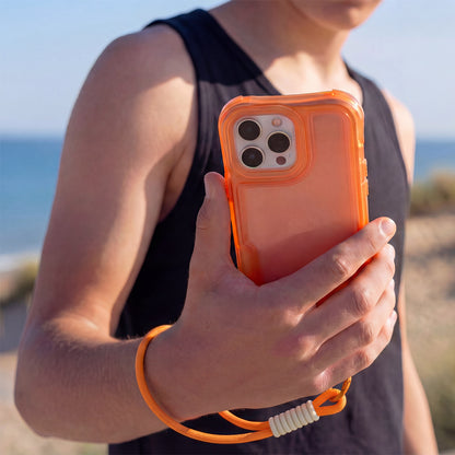 Ovitek Safepop s paščkom za Samsung Galaxy S26 Plus oranžna