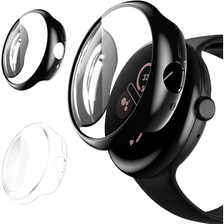 Paket ovitkov za Google Pixel Watch 1/2/3 41 mm - črn + prozoren – Infostyle