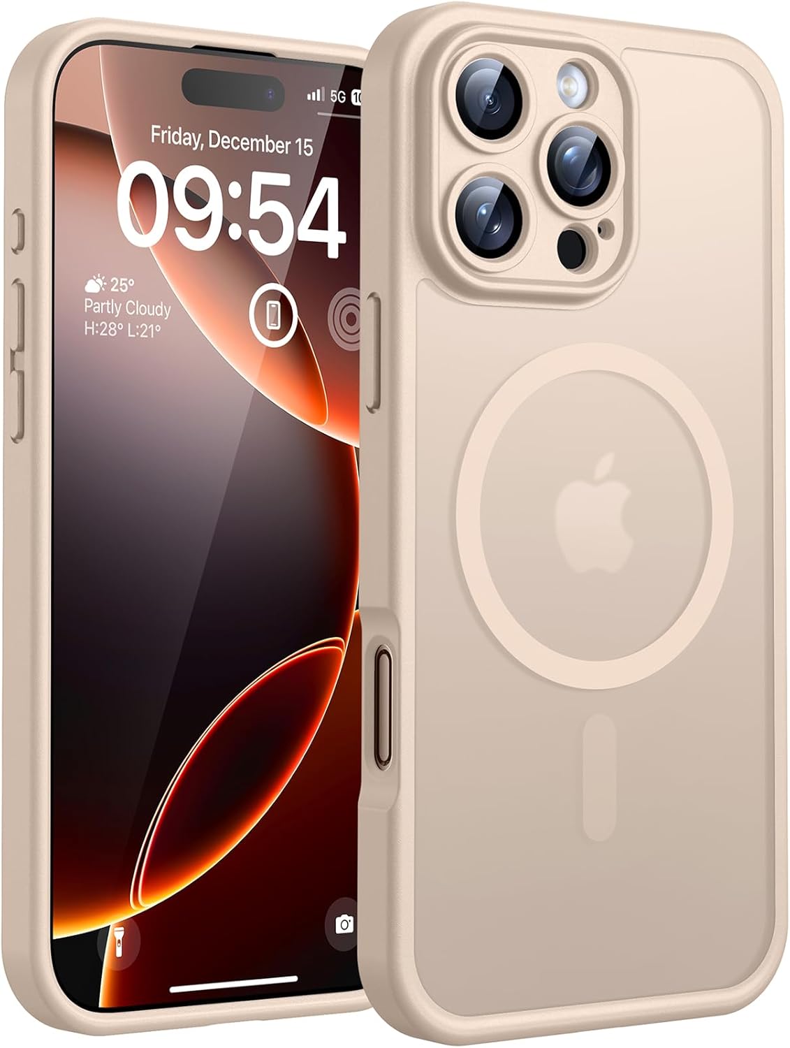 TOCOL MagSafe maskica za iPhone 16 Pro Max – bež pustinja