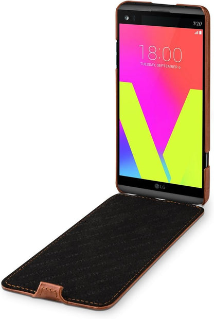 StilGut UltraSlim torbica od prave kože za LG V20 – konjak smeđa