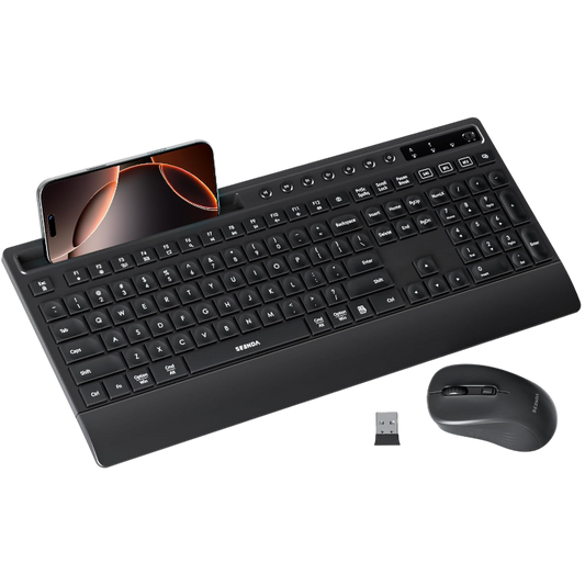 Bluetooth tipkovnica ''seenda'' z držalom za telefon + miška USB-C