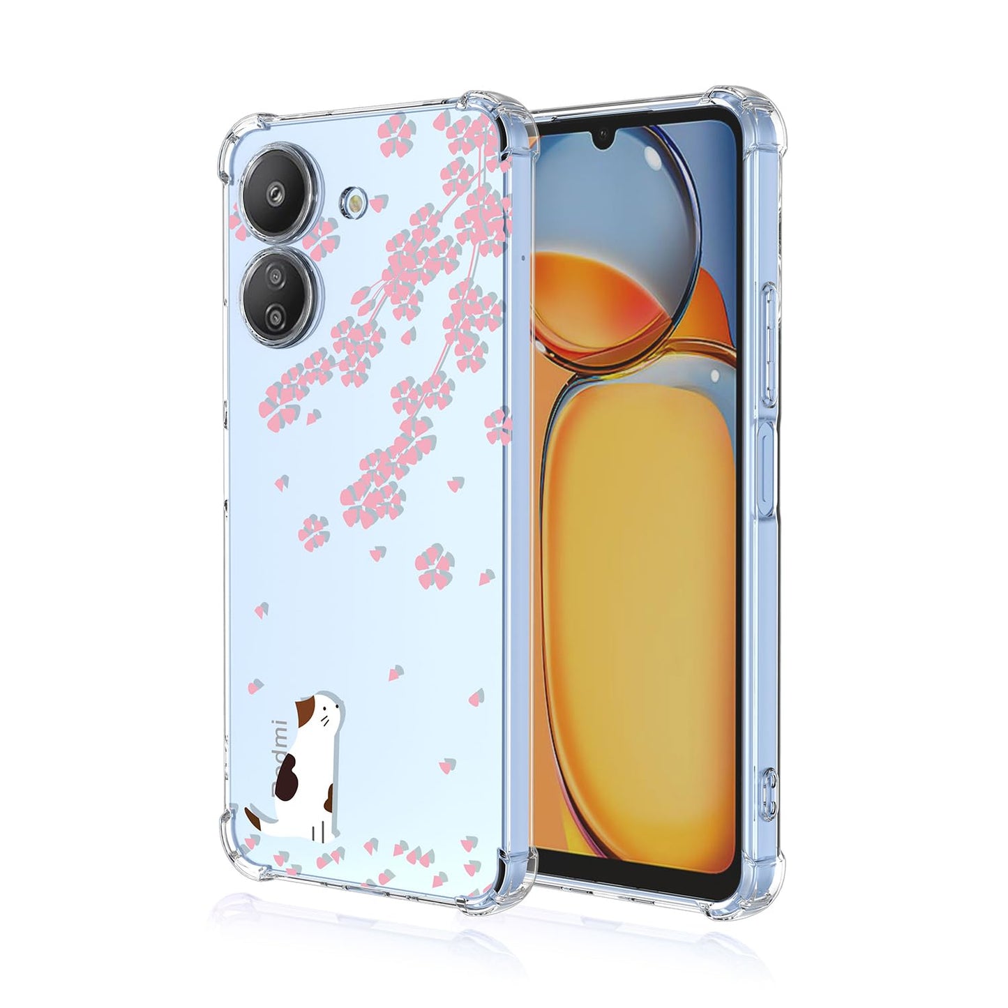 Prozoren-ovitek-catflower-Xiaomi-Poco-C65-Redmi-13C