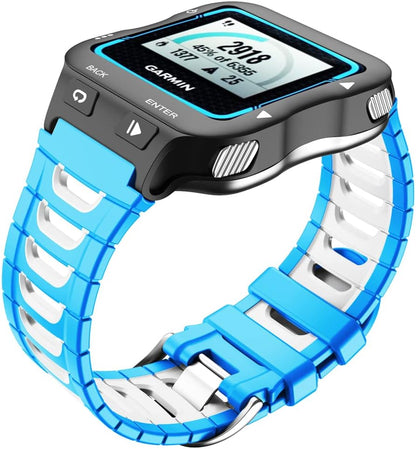 Tyogeephy silikonski pašček za Garmin Forerunner 920XT – belo-modra
