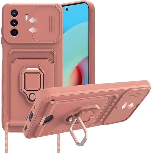 Ovitek "Bigcousin" z vrvico za Huawei Nova Y70, roza – Roza